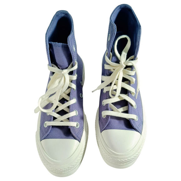 Converse Chuck Taylor All Star Lift Platform Sneakers Wmn's Sz 6.5 Purple Beaded - Picture 9 of 16